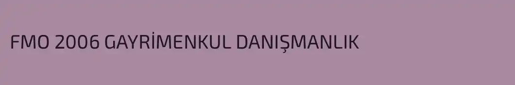 FMO 2006 GAYRİMENKUL DANIŞMANLIK
